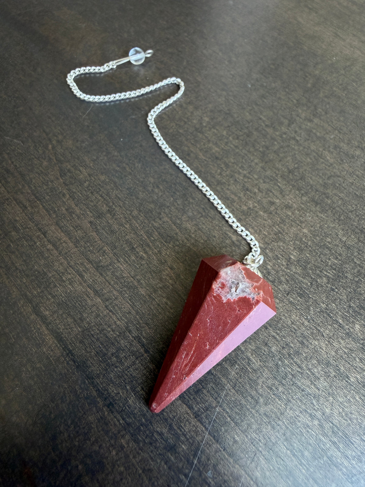 Red Jasper & Druzy Pendulum
