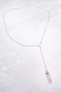 Rose Quartz Drop Necklace