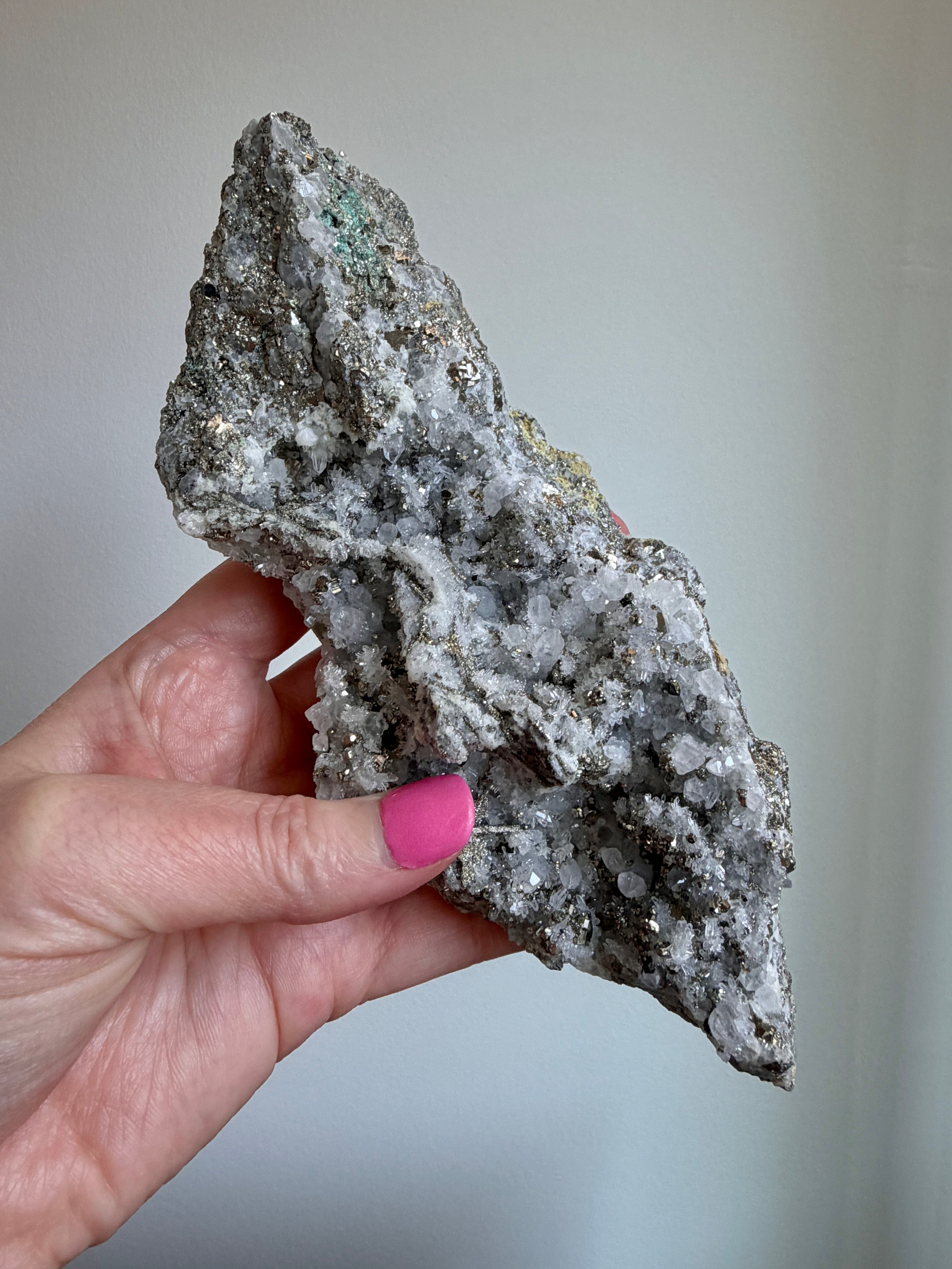 Pyrite on Quartz