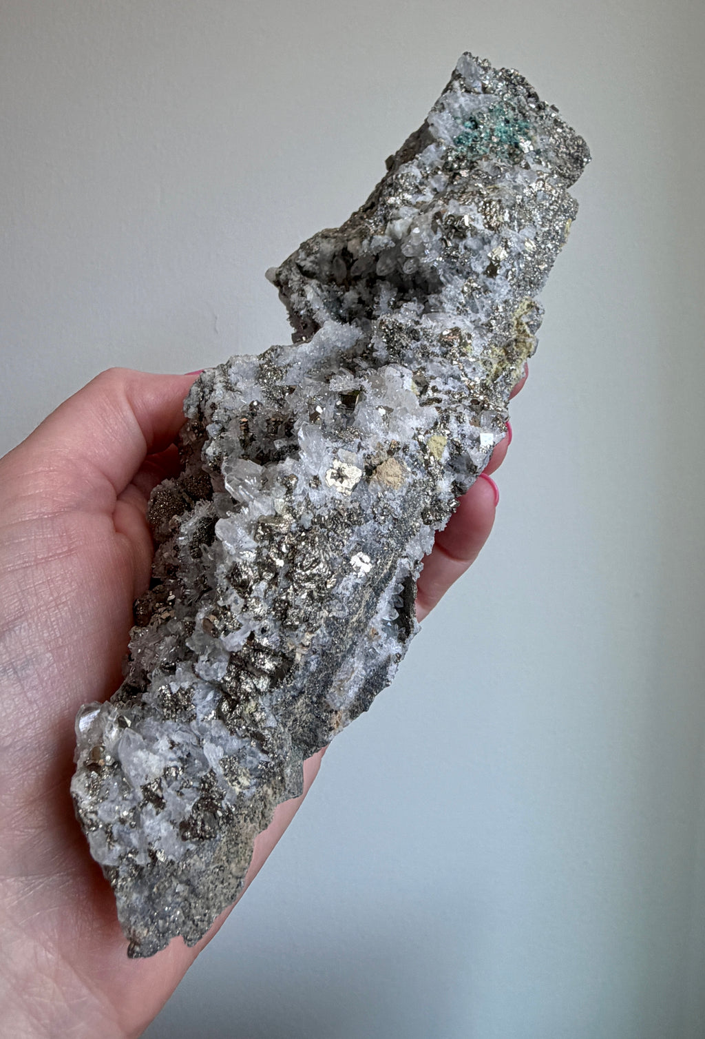 Pyrite on Quartz