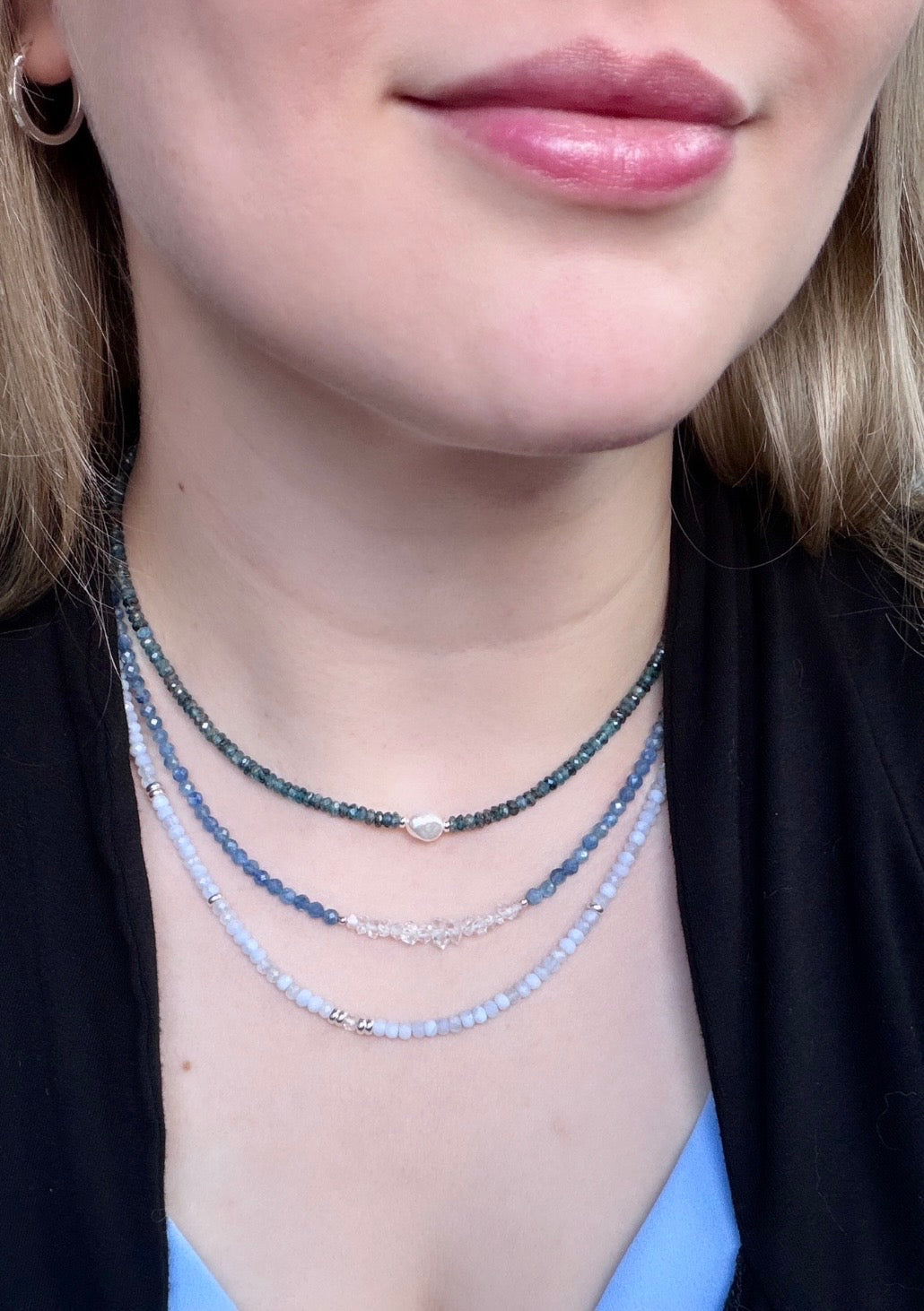 Blue Lace Agate Necklace